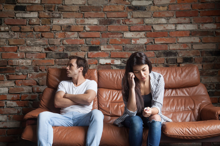 Divorcing a Narcissist photo of couple on couch